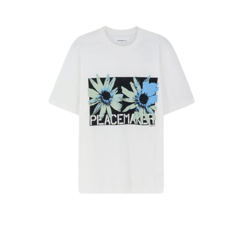 Design sans titre (42) OAMC PEACEMAKER t-shirt homme blanc à imprimé – Image 1