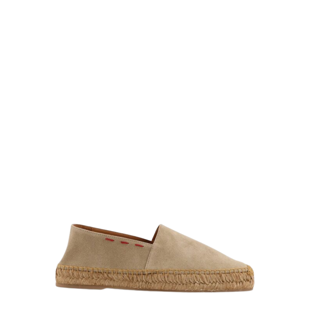 Design sans titre (43) Kiton Ciro Paone espadrilles homme beiges en daim – Image 1