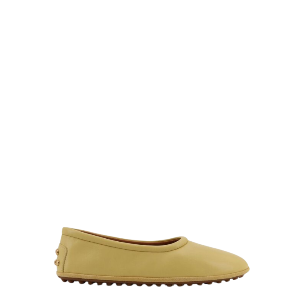 Design sans titre (43) TOD'S ballerines femme en cuir jaune – Image 1