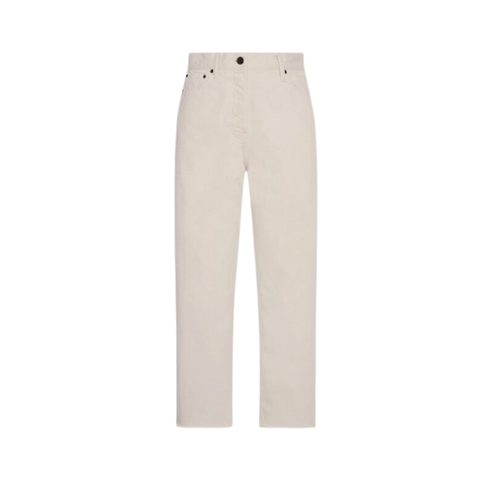 Design sans titre (49) The Row pantalon femme blanc en pur coton – Image 1