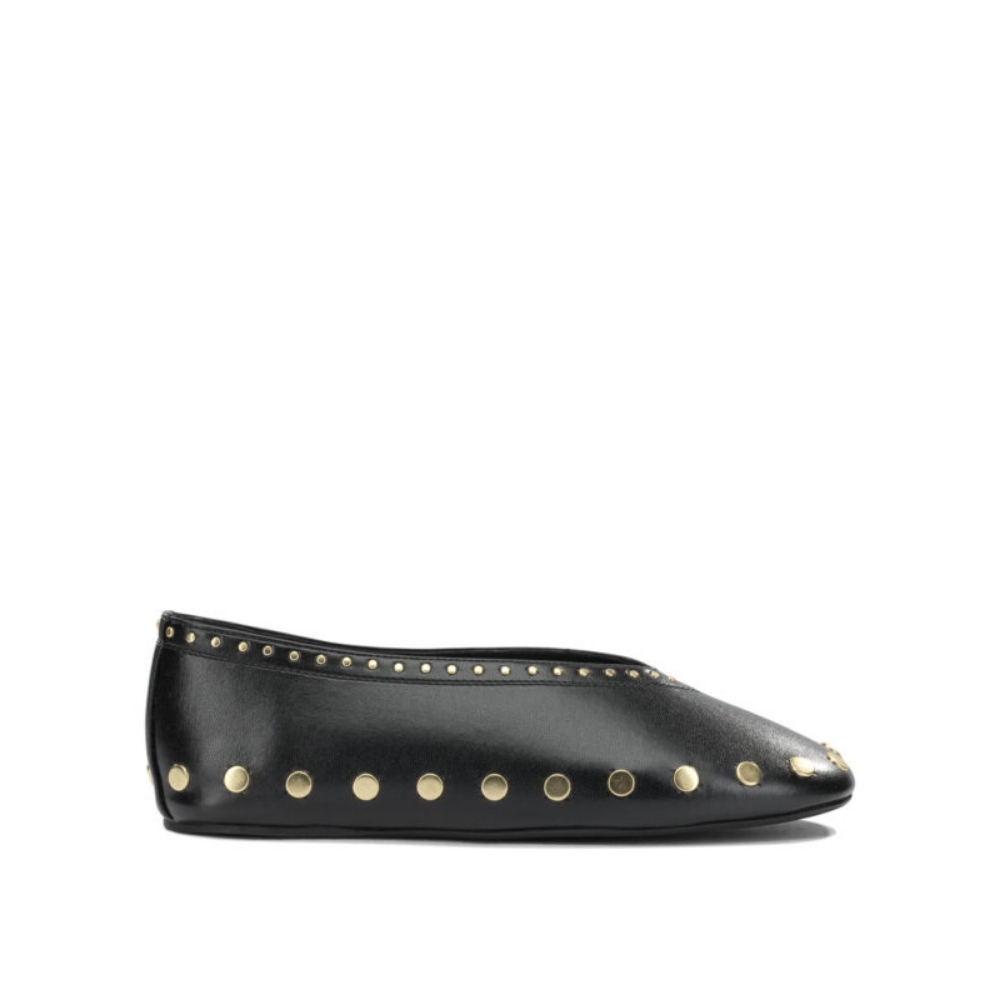 Design sans titre (5) Ganni ballerines femme noires en coton – Image 1