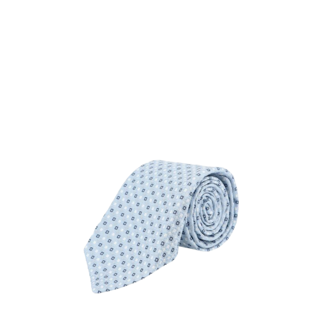 Design sans titre (54) KITON CIRO PAONE cravate homme bleue en soie – Image 1
