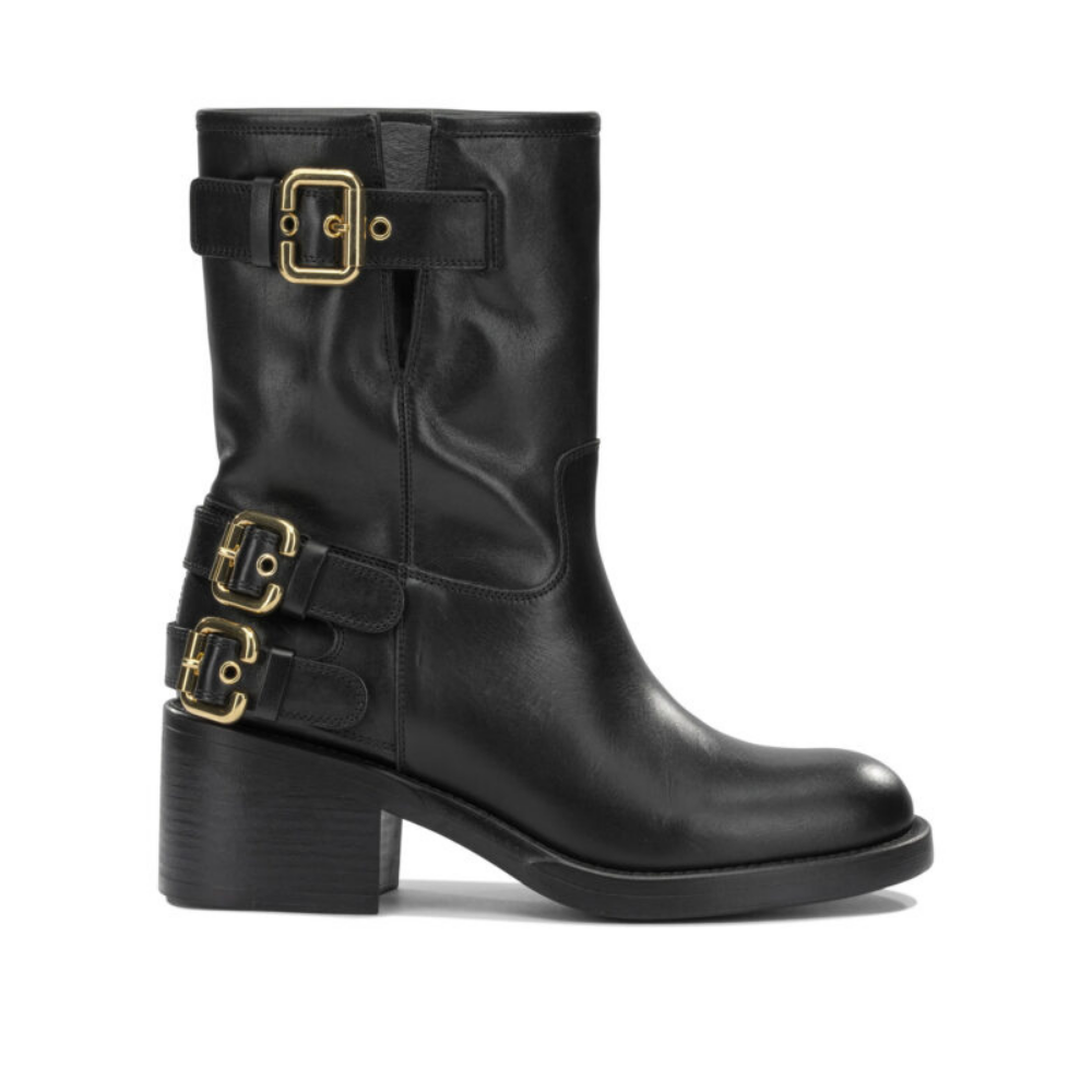 Design sans titre (56) Chloé bottines femme noires en cuir – Image 1