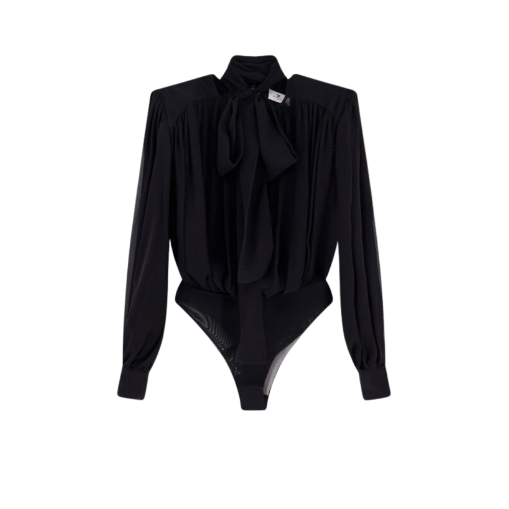 Design sans titre (59) elisabetta franchi chemise femme noire en soie – Image 1