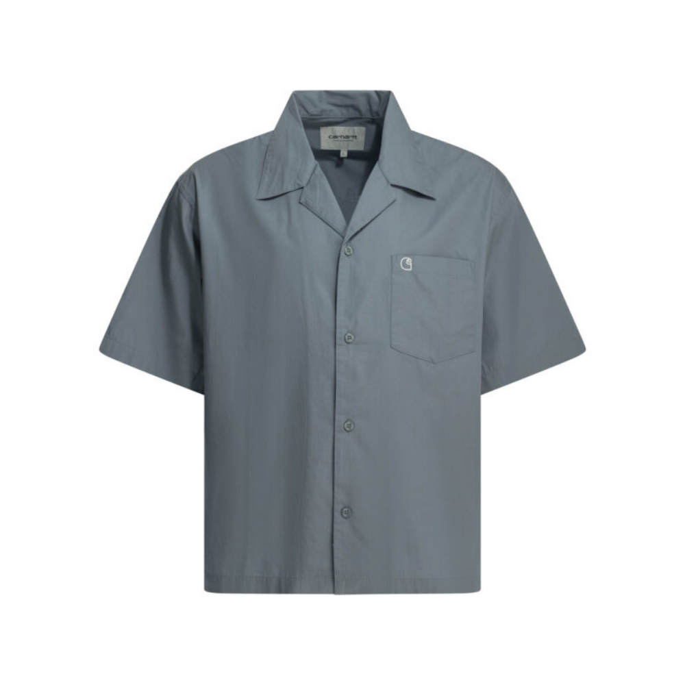 Design sans titre (6) Carhartt WIP chemise homme bleue en coton – Image 1
