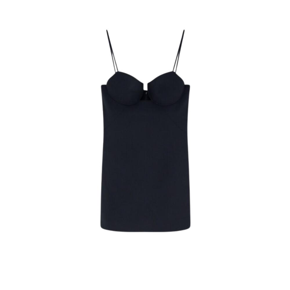Design sans titre (64) GIVENCHY robe mini femme en satin noir – Image 1