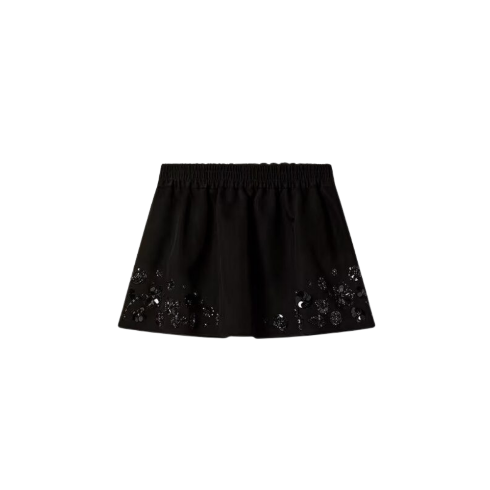 Design sans titre (64) GOLDEN GOOSE jupe midi femme en coton noir – Image 1