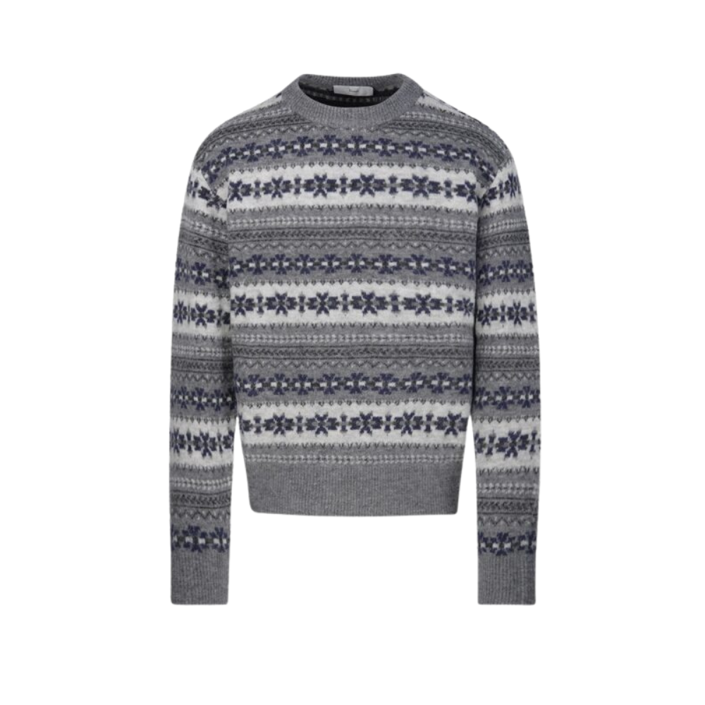 Design sans titre (7) DUNST pull unisexe en de laine gris – Image 1