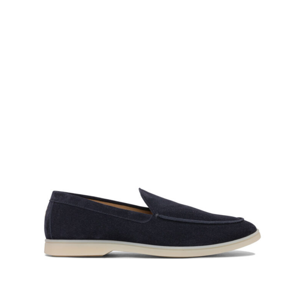 Design sans titre (7) Henderson Baracco mocassins homme bleus en cuir suédé – Image 1