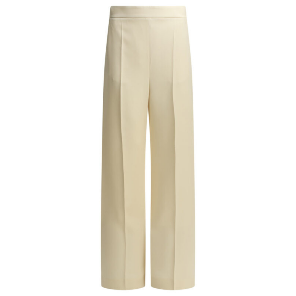 Design sans titre (7) Valentino pantalon tailleur femme blanc en soie – Image 1