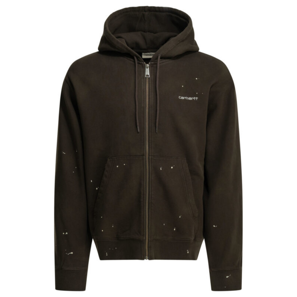 Design sans titre (8) Carhartt WIP sweatshirt à capuche homme marron en coton – Image 1