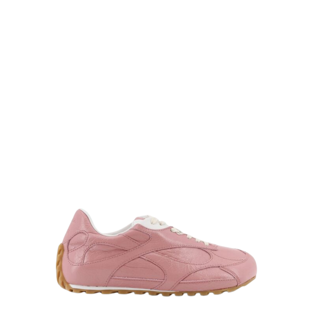 Sans titre (1000 x 1000 px) (100) BOTTEGA VENETA baskets en cuir femme rose – Image 1