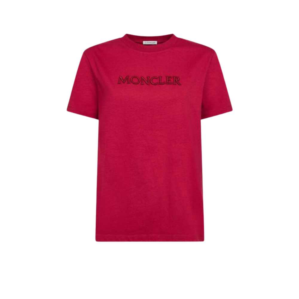 Sans titre (1000 x 1000 px) (100) MONCLER t-shirt en coton femme rouge – Image 1