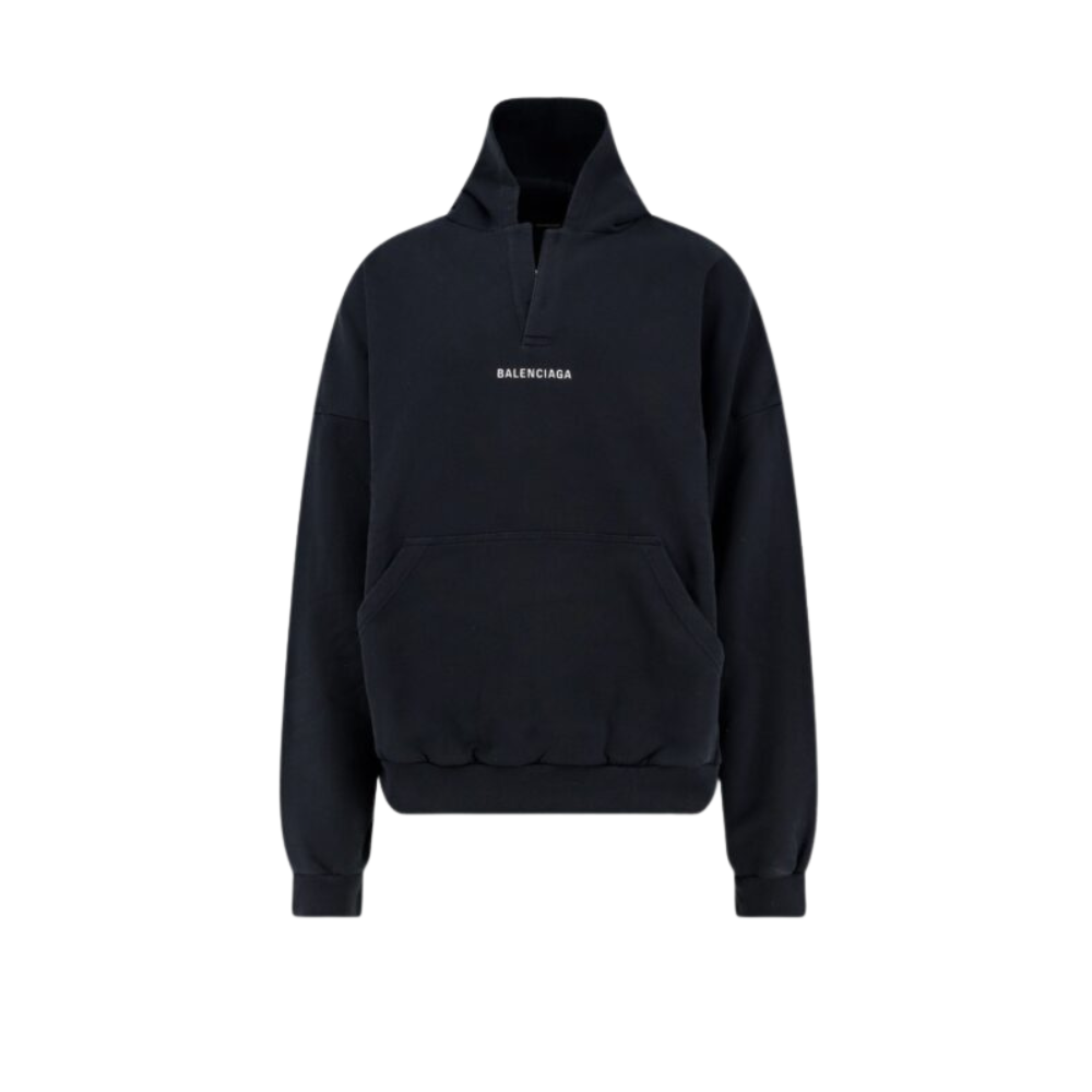 Sans titre (1000 x 1000 px) (100) BALENCIAGA sweat-shirt à capuche en coton homme noir – Image 1
