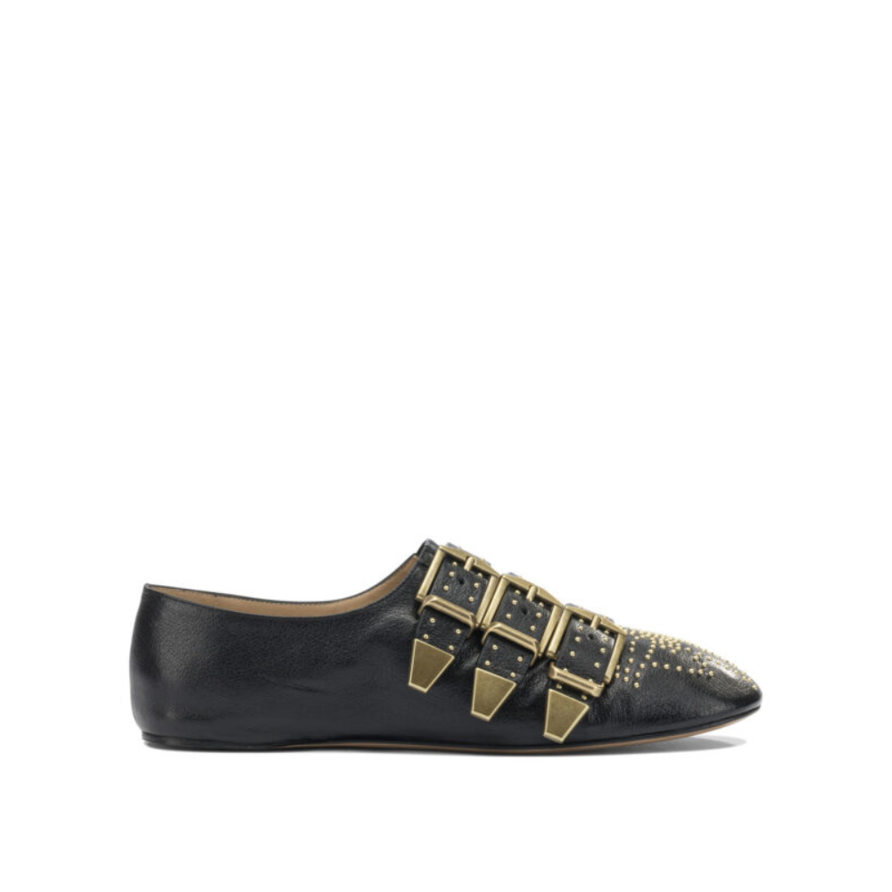 Sans titre (1000 x 1000 px) (100) Chloé mocassins femme noir en cuir – Image 1