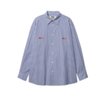 WOODBIRD chemise en coton homme bleue