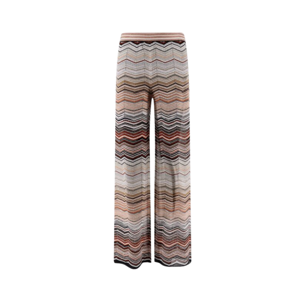Sans titre (1000 x 1000 px) - 2026-05-22T191426.722 Missoni pantalon femme multicolore en viscose à motif chevron laminé – Image 1