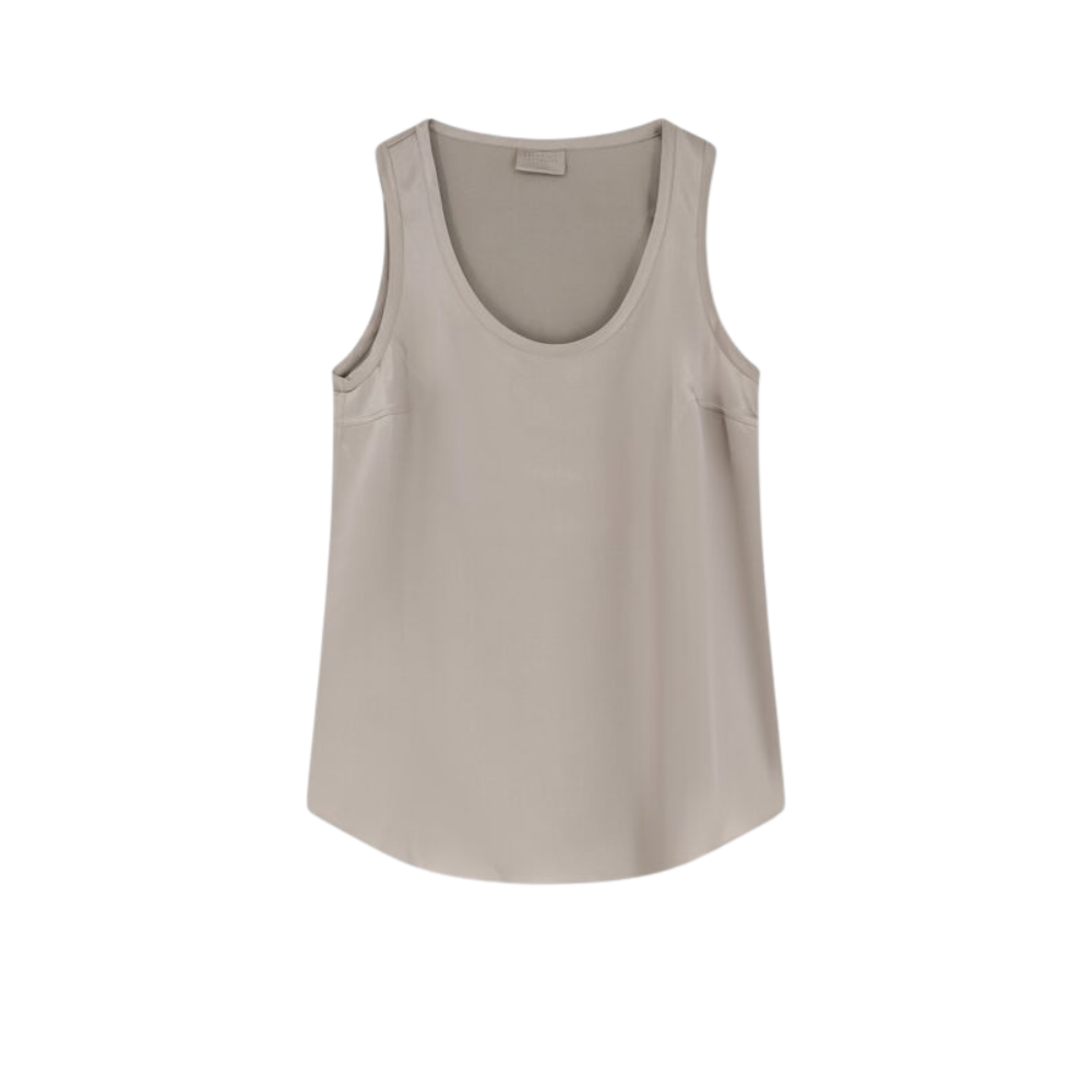 Sans titre (1000 x 1000 px) - 2026-05-22T210727.942 Brunello Cucinelli top débardeur femme gris en soie stretch – Image 1