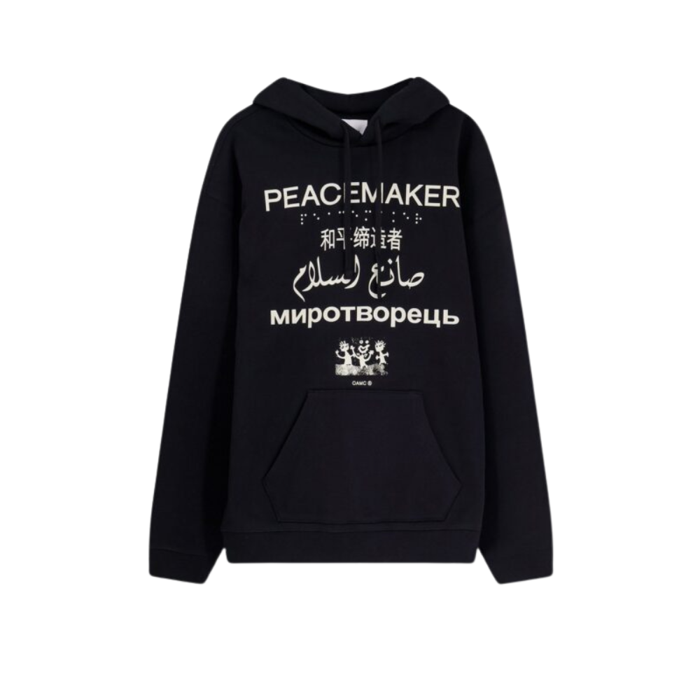 Sans titre (1000 x 1000 px) - 2026-05-22T230310.899 Oamc peacemaker sweat à capuche homme noir en coton – Image 1