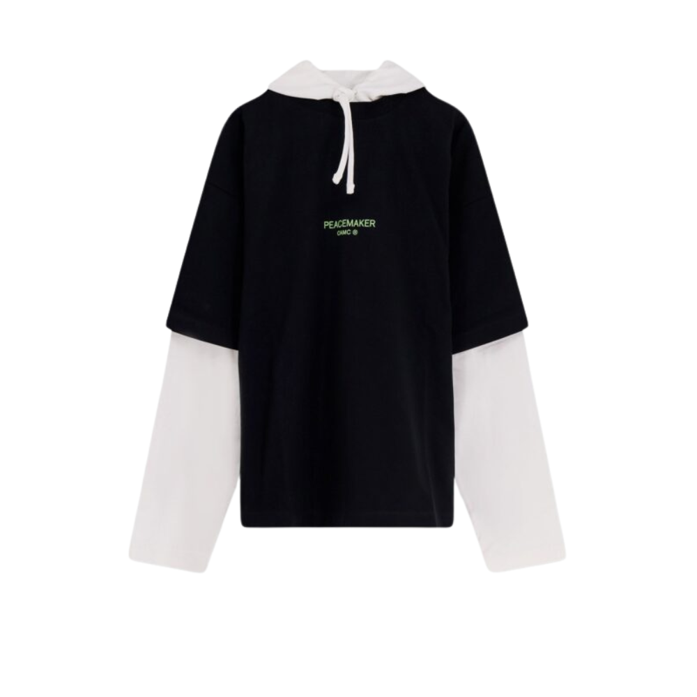 Sans titre (1000 x 1000 px) - 2026-05-23T001839.864 Oamc peacemaker sweat à capuche homme noir en coton à logos imprimés – Image 1