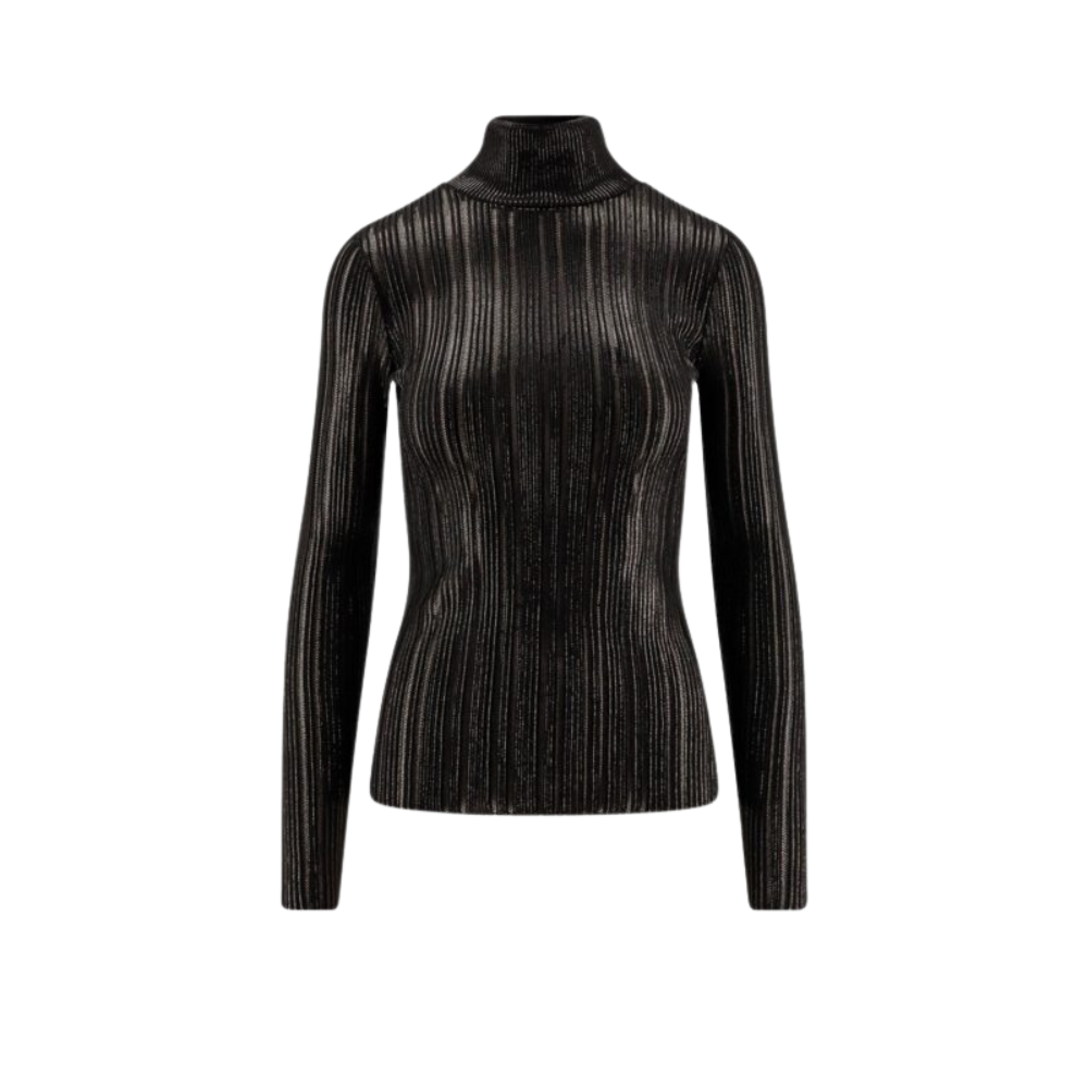 Sans titre (1000 x 1000 px) - 2026-05-25T005811.840 Elisabetta Franchi pull col roulé femme noir en maille – Image 1