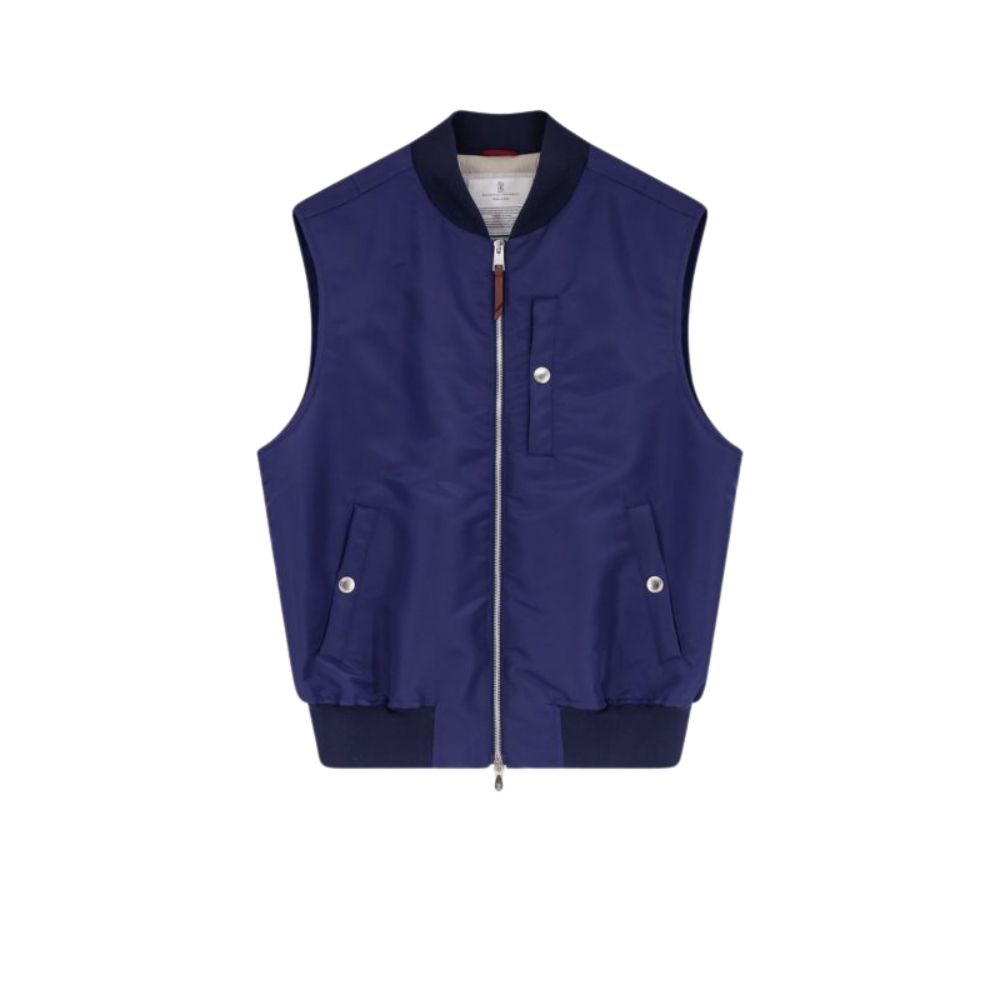 Sans titre (1000 x 1000 px) - 2026-06-17T214653.468 BRUNELLO CUCINELLI veste sans manches en nylon homme bleue – Image 1
