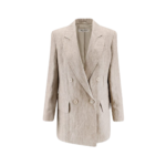 MAX MARA blazer en lin femme beige