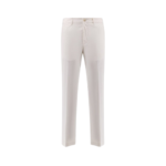BOSS pantalon en coton et soie homme blanc