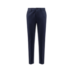 BOSS pantalon en coton et soie homme bleu
