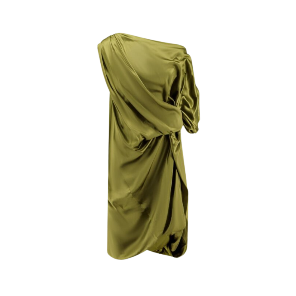Sans titre (1000 x 1000 px) - 2026-06-22T214139.040 DRIES VAN NOTEN robe en soie femme verte – Image 1