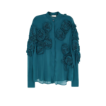 DRIES VAN NOTEN chemise en viscose femme verte