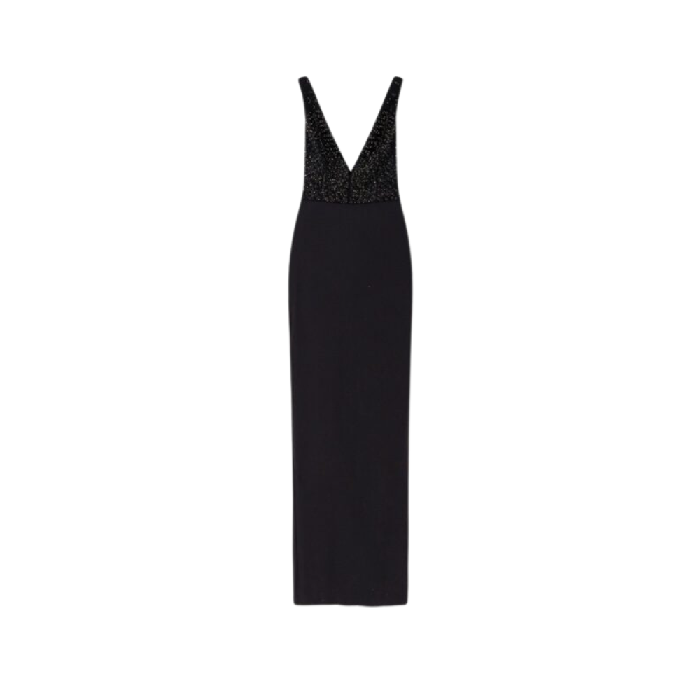 Sans titre (1000 x 1000 px) - 2026-06-29T170432.751 ELISABETTA FRANCHI robe longue femme noire – Image 1