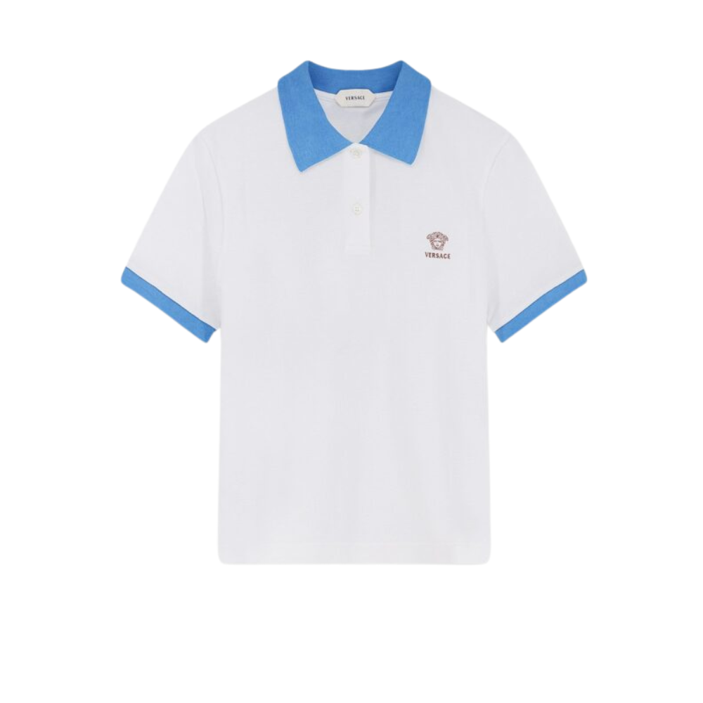 Sans titre (1000 x 1000 px) - 2026-06-29T190628.810 VERSACE polo en coton Medusa femme blanc – Image 1
