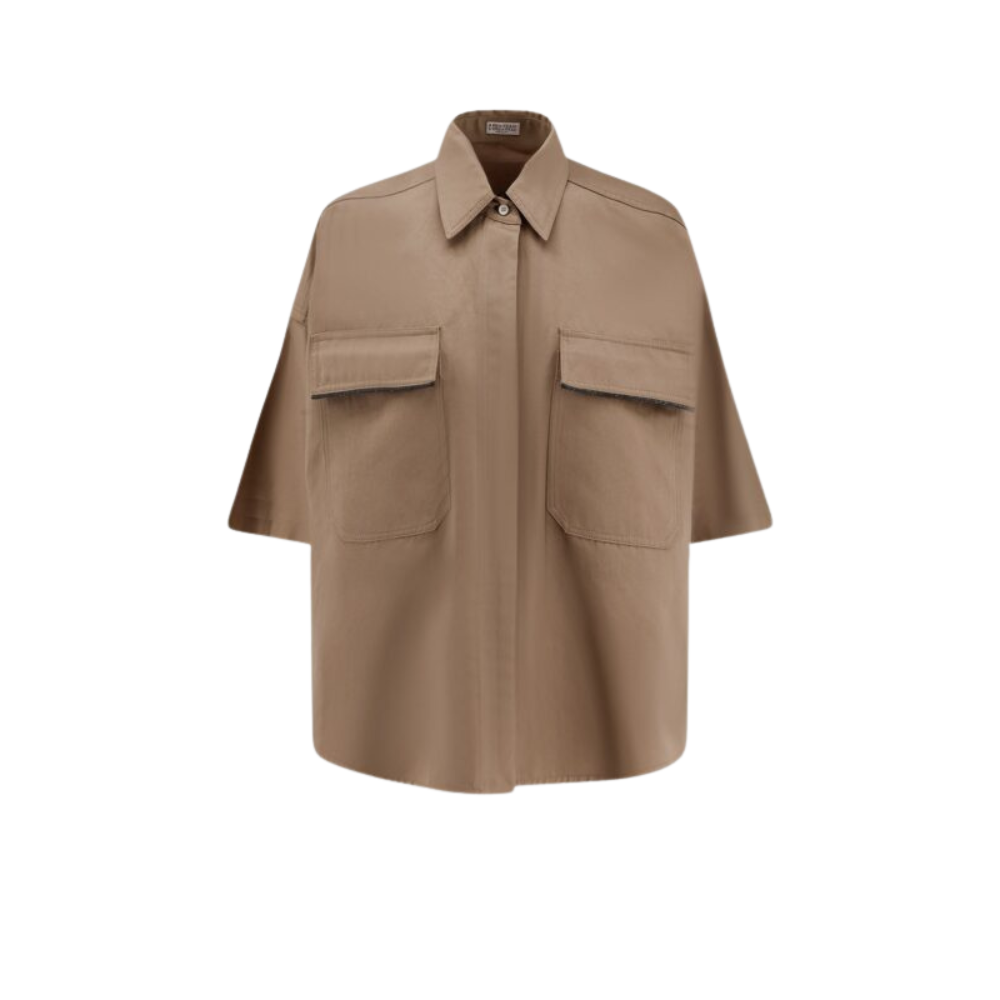 Sans titre (1000 x 1000 px) - 2026-06-29T212207.352 BRUNELLO CUCINELLI chemise en lin et coton femme beige – Image 1