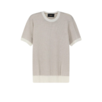 BOSS pull en soie et coton homme beige