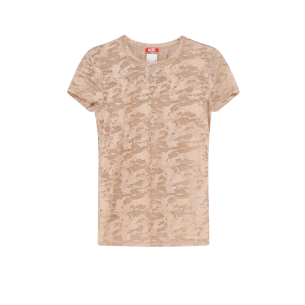 Sans titre (1000 x 1000 px) - 2026-07-17T224547.312 DIESEL t-shirt en dentelle femme beige – Image 1