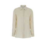 MAX MARA chemise en lin femme beige