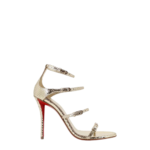 CHRISTIAN LOUBOUTIN sandales en cuir femme dorées