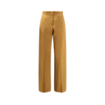 ALYSI pantalon en lyocell et lin femme marron