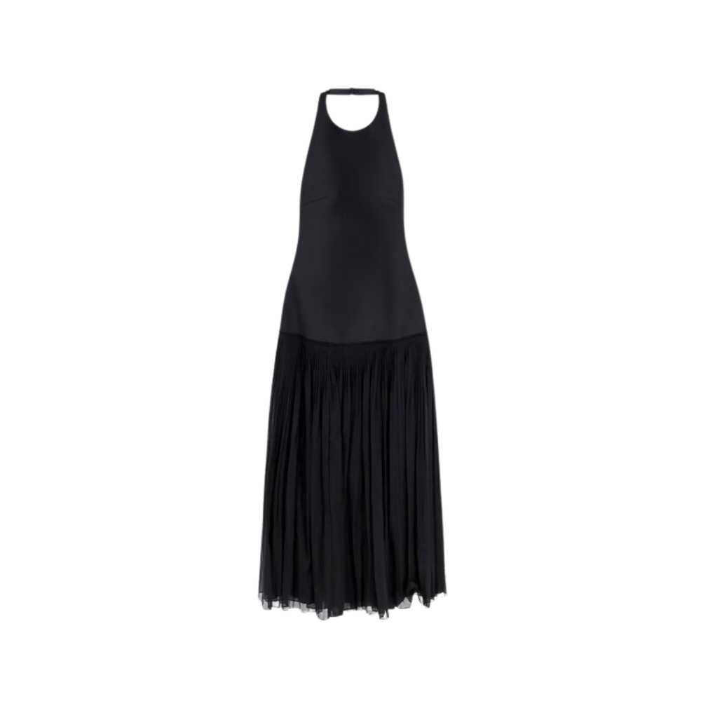 Sans titre (1000 x 1000 px) - 2026-07-23T194340.150 RÓHE longue robe plissée femme noire – Image 1