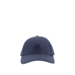 MONCLER casquette en coton femme bleue