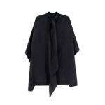 ALBERTA FERRETTI cape en soie femme noire