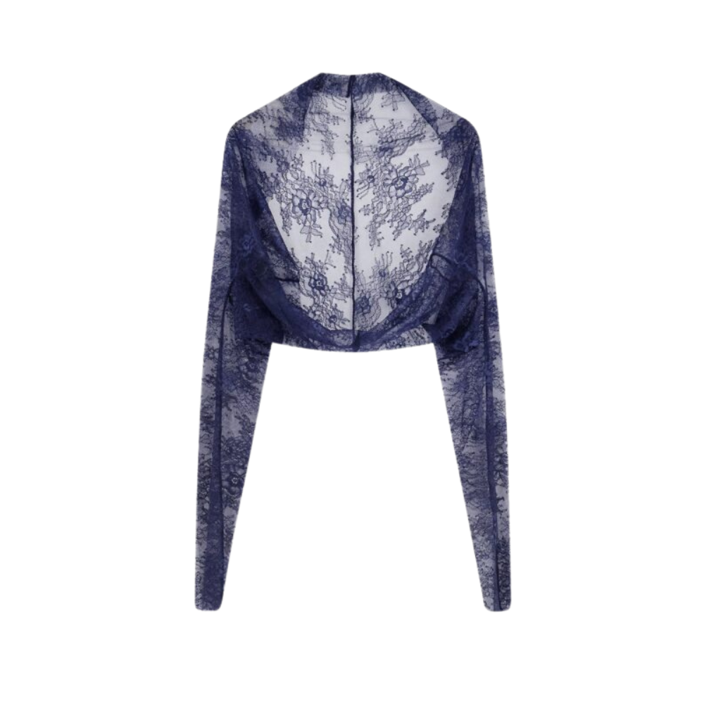 Sans titre (1000 x 1000 px) - 2026-07-25T200322.083 ALBERTA FERRETTI boléro en dentelle femme bleu – Image 1