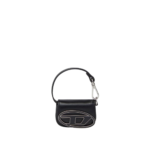 DIESEL porte-clés en cuir femme noir