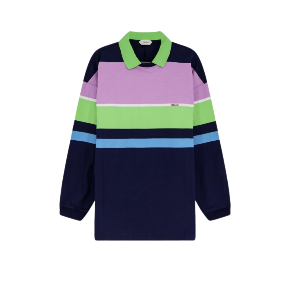 Sans titre (1000 x 1000 px) - 2026-07-26T204759.859 VERSACE sweat-shirt en coton multicolores femme bleu – Image 1