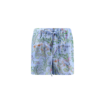 GUCCI short en soie femme bleu