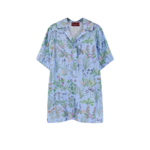 GUCCI chemise en soie femme bleue