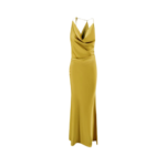ACTUALEE robe en satin femme jaune