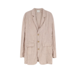 ALYSI blazer en viscose froissée femme beige