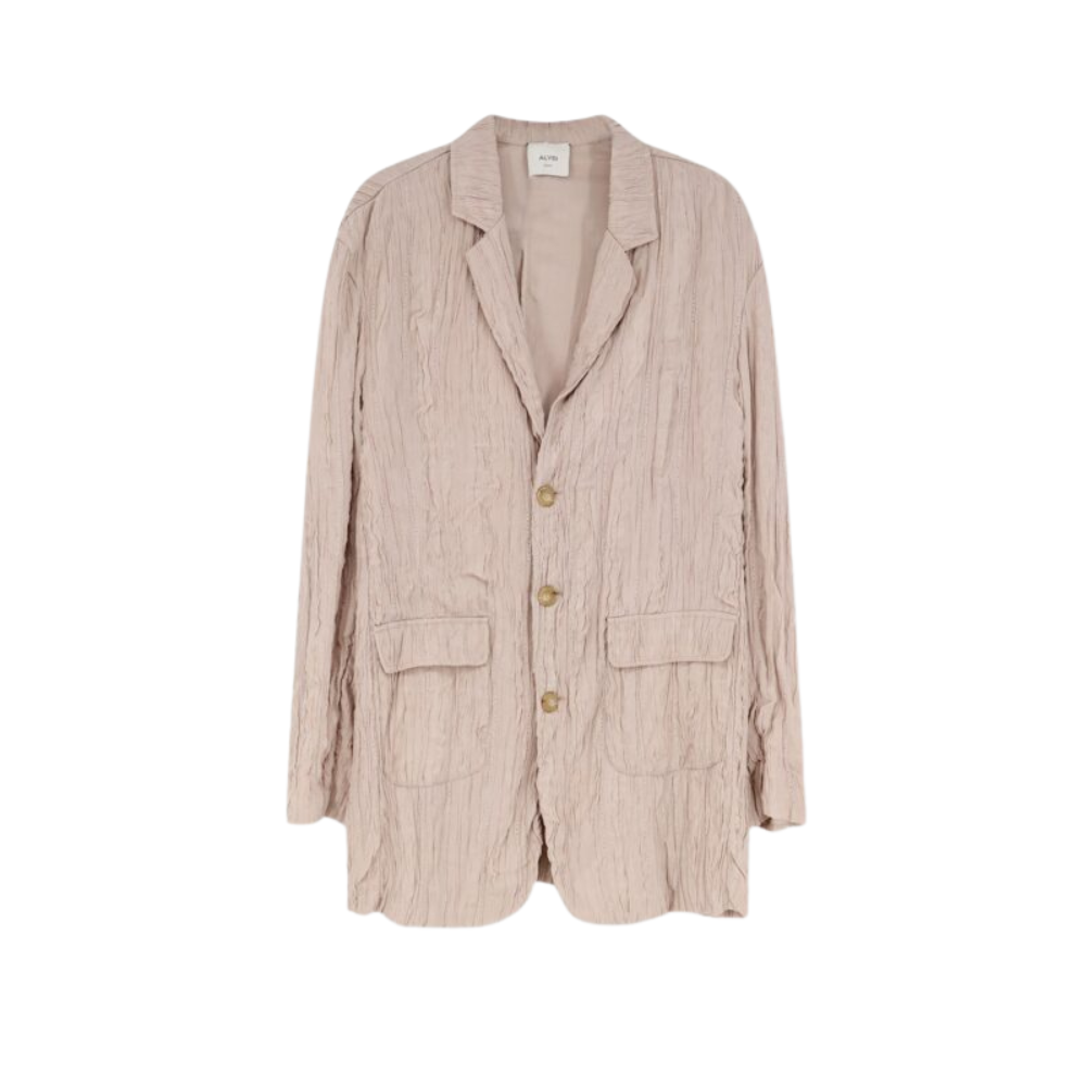 Sans titre (1000 x 1000 px) - 2026-08-08T201708.596 ALYSI blazer en viscose froissée femme beige – Image 1
